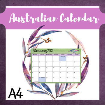 Preview of Australian Calendar - Link to 2024
