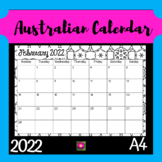 Australian Calendar 2022 A4 Landscape