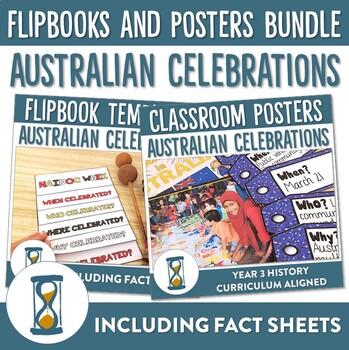 Preview of Australian Celebrations Posters and Flipbooks Bundle