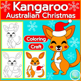Australian Christmas Crafts Kangaroo Wearing a Santa Hat C