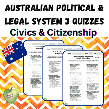 Preview of Australian Civics & Citizenship 3 Quizzes