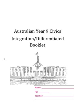 Preview of Australian Civics and Citizenship Integration/Differentiated Booklet