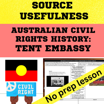 Preview of Australian Civil Rights History - Aboriginal Tent Embassy Source Usefulness