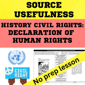 Preview of Civil Rights History - Declaration of Human Rights Source Usefulness