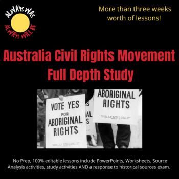 Preview of Australian Civil Rights Movement Full Depth Study