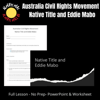 Preview of Australian Civil Rights - Native Title and Eddie Mabo