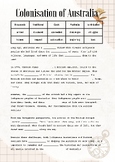 Australian Colonisation | First Contact Worksheets | Europ