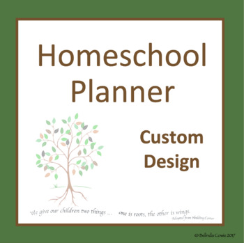 Preview of Australian Comprehensive Distance Learning & Homeschool Planner: Custom Design