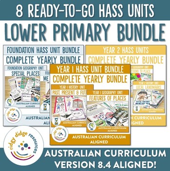 Preview of Australian Curriculum 8.4 Lower Primary HASS Bundle