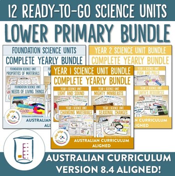 Preview of Australian Curriculum 8.4 Lower Primary Science Bundle