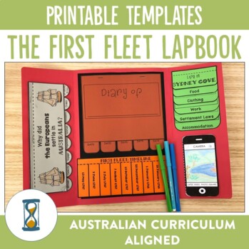Preview of Australian Curriculum 8.4 - The First Fleet Lapbook Templates