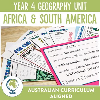 Preview of Australian Curriculum 8.4 Year 4 Geography Unit - Africa and South America