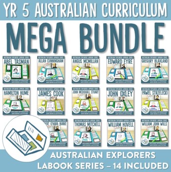 Preview of Australian Curriculum 8.4 Year 5 Explorers Lapbooks Mega Bundle