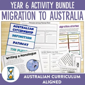 Preview of Australian Curriculum 8.4 Year 6 Migration to Australia Activity Pack
