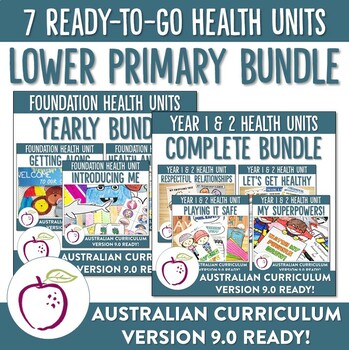 Preview of Australian Curriculum 8.4 and 9.0 Lower Primary Health Bundle