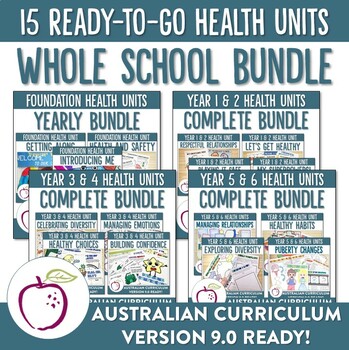 Preview of Australian Curriculum 8.4 and 9.0 Whole School Health Bundle