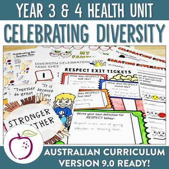 Preview of Australian Curriculum 8.4 and 9.0 Year 3&4 Health Unit - Celebrating Diversity