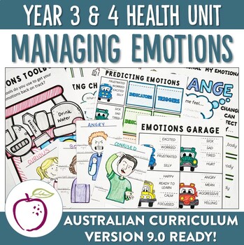 Preview of Australian Curriculum 8.4 and 9.0 Year 3&4 Health Unit - Managing Emotions