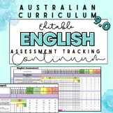 Australian Curriculum 9.0 ENGLISH Editable Assessment Tracking
