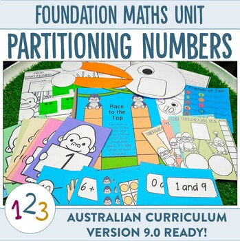 Preview of Australian Curriculum 9.0 Foundation Maths Unit Partitioning Numbers