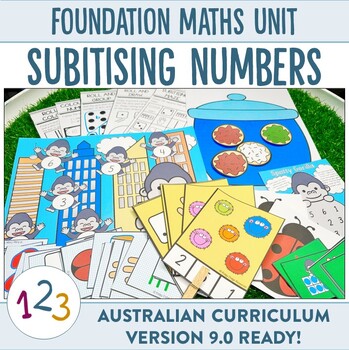 Preview of Australian Curriculum 9.0 Foundation Maths Unit Subitising Numbers