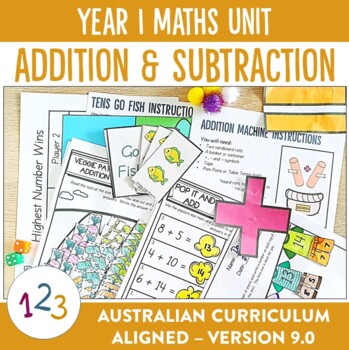 Preview of Australian Curriculum 9.0 Year 1 Maths Unit Addition and Subtraction