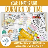 Australian Curriculum 9.0 Year 1 Maths Unit Duration of Time