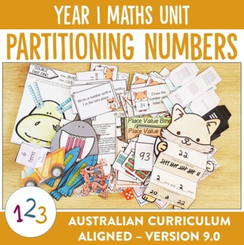 Preview of Australian Curriculum 9.0 Year 1 Maths Unit Partitioning Numbers