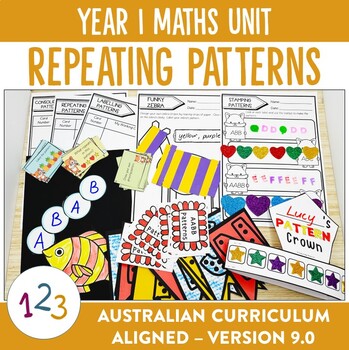 Preview of Australian Curriculum 9.0 Year 1 Maths Unit Repeating Patterns