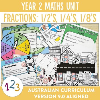 Preview of Australian Curriculum 9.0 Year 2 Maths Unit Fractions