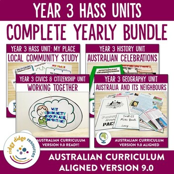 Preview of Australian Curriculum 9.0 Year 3 HASS Units Bundle
