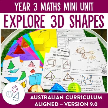 Preview of Australian Curriculum 9.0 Year 3 Maths Unit 3D Shapes