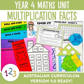 Preview of Australian Curriculum 9.0 Year 4 Maths Unit Multiplication Facts