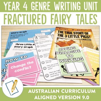 Preview of Australian Curriculum 9.0 Year 4 Writing Unit Fractured Fairy Tales