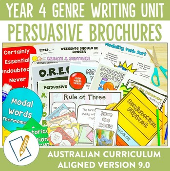 Preview of Australian Curriculum 9.0 Year 4 Writing Unit Persuasive Brochures