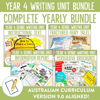 Preview of Australian Curriculum 9.0 Year 4 Writing Units Bundle
