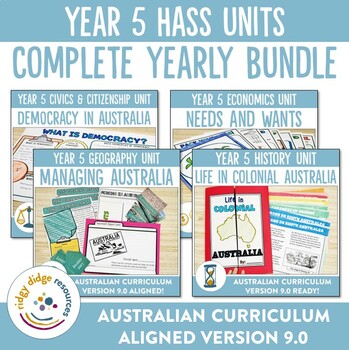 Preview of Australian Curriculum 9.0 Year 5 HASS Unit Bundle