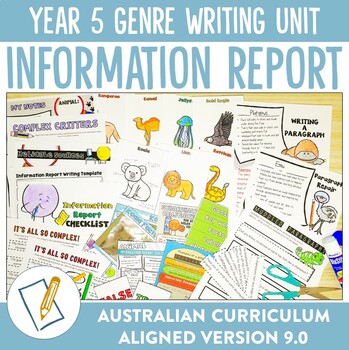 Preview of Australian Curriculum 9.0 Year 5 Writing Unit Information Report