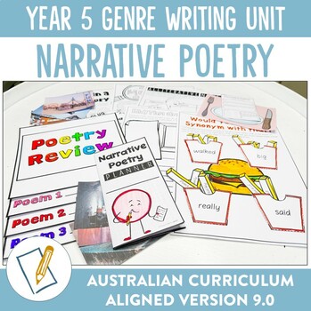 Preview of Australian Curriculum 9.0 Year 5 Writing Unit Narrative Poetry