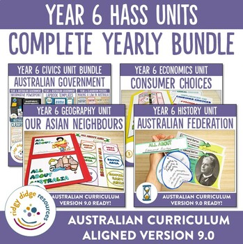 Preview of Australian Curriculum 9.0 Year 6 HASS Unit Bundle