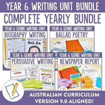 Preview of Australian Curriculum 9.0 Year 6 Writing Units Bundle