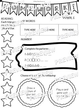 year 1 homework sheets free