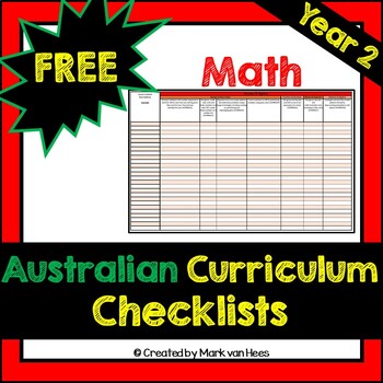 Preview of Australian Curriculum Checklist - Year 2 MATH