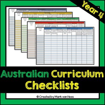 Preview of Australian Curriculum Checklist - Year 4