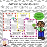 Australian Curriculum Checklists BUNDLE - Years 3 to 6 (ve