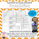 Australian Curriculum Checklists - Foundation (version 9.0)