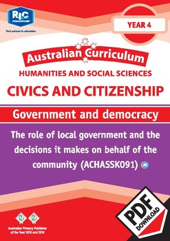 Preview of Australian Curriculum Civics and Citizenship – Government and democracy – Year 4