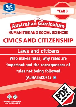 Preview of Australian Curriculum Civics and Citizenship – Law and citizens – Year 3