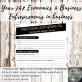 Australian Curriculum: Entrepreneurs in Business - workshe