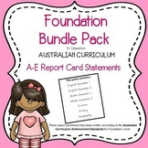 Australian Curriculum Foundation/ Prep Report Card Comment